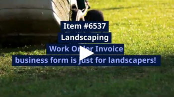 6537 Landscaping work order invoice video